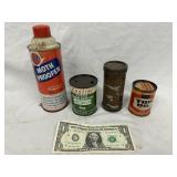 Lot of 4 Mixed Oils and Proofer Cans