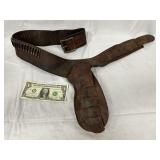 Leather Dbl Loop Pistol /Revolver Holster & Belt