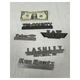 Lot of 5 Vintage Auto Dealership Emblems