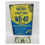 WD-40 Advertisment Metal Sign