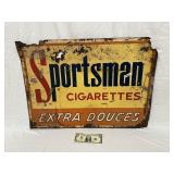 Original Sportsman Cigarettes Advertisement Sign