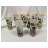 Awesome 1950's Knox OIl Company Texas Glasses