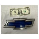 Vintage Chevy Blue Front Hood Emblem