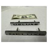 Lot of 2 Chevy Deluxe Emblems