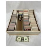 Large Box of Football and Baseball Cards