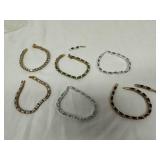 6 Vintage Avon Tennis Bracelets With 2 Extenders