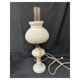 Very Pretty Vintage Milk Glass Lamp - 22' Tall