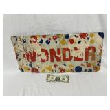 Original Wonder Bread Metal Advertisement Sign