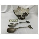 Decorative Salad Bowl With Untensils