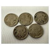 Lot of 5 Dated Buffalo Nickels #2