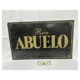 Metal Ron Abuelo Sign