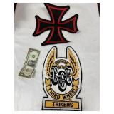 2 Large Motorcycle Jacket Patches