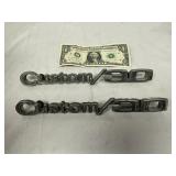 Lot of 2 Chevy Custom 30 Emblems