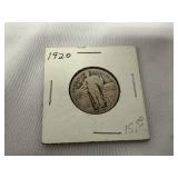 1920 Standing Liberty Quarter Coin - 90% Silver