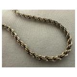 Sterling Silver Rope Chain Necklace