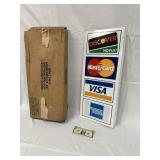 Metal Credit Card/Bank Sign