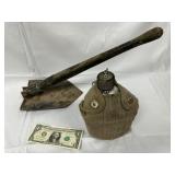 Military Shovel & Canteen