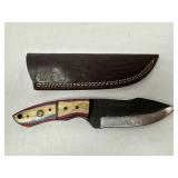 Forged Steel Knife W/ Leather Sheath