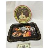 Lot of 2 Coca Cola Trays