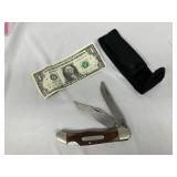 Schrade Old Timer 250 T Pocket Knife  W Sheath