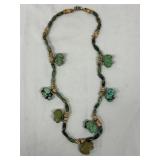 Carved Fetish Necklace With Pigs