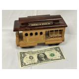San Francisco Wood Trolley Car Music Box