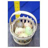 Basket of Glass Eggs.