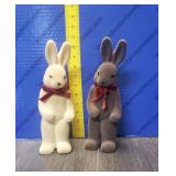 Pair of Flocked Rabbits