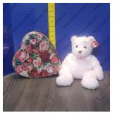 TY Beanie Baby Bear & Tin