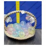 Ceramic Basket with Eggs.