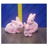 Flocked Bunny Banks