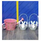 Metal Planter & Easter egg Baskets