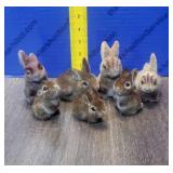 Flocked Brown  Bunnies
