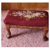 Embroidered Foot Stool Embroidered Foot Stool