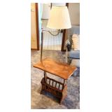 End Table w/ Lamp/ magazine rack End Table w/ Lamp/ magazine rack