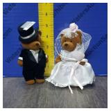 Flocked Bride & Groom Bears Flocked Bride & Groom Bears