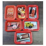 6 Metal Coca-Cola Tip Trays 6 Metal Coca-Cola Tip Trays