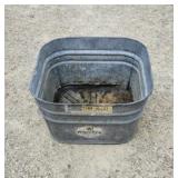 Square Metal Galvanized Wash Tube Square Metal Galvanized Wash Tube
