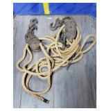 Vintage Rope Comealong/Wire Stretcher Vintage Rope Comealong/Wire Stretcher