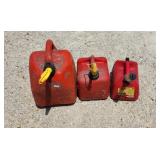 Lot of 3 Plastic Gas Cans Lot of 3 Plastic Gas Cans