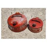 Lot of 2 Metal Gas Cans Lot of 2 Metal Gas Cans