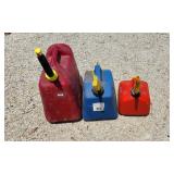lot of 3 Plastic Gas Cans lot of 3 Plastic Gas Cans