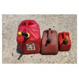 Lot of 3 Plastic Gas cans Lot of 3 Plastic Gas cans