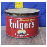 Vintage Folger's Coffee Can Vintage Folger's Coffee Can