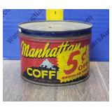 Vintage Manhattan Coffee Can Vintage Manhattan Coffee Can