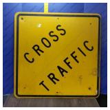 'Cross Traffic' Metal Sign 'Cross Traffic' Metal Sign