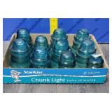 10 Glass Green Insulators 10 Glass Green Insulators