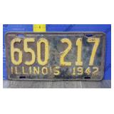 1942 Illinois License Plate 1942 Illinois License Plate
