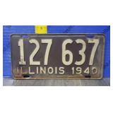 1940 Illinois License Plate 1940 Illinois License Plate