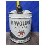 5 Gal HAVOLINE Motor Oil Can 5 Gal HAVOLINE Motor Oil Can